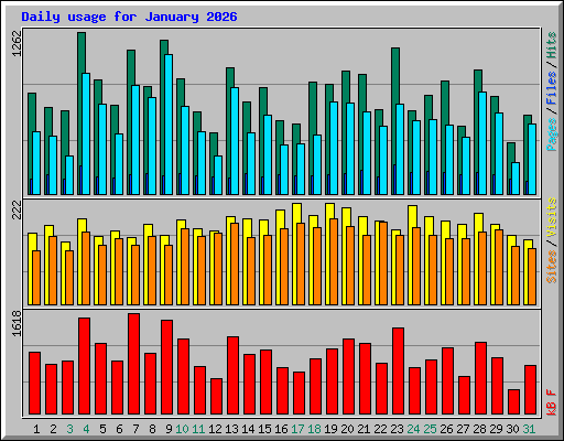 Daily usage for January 2026