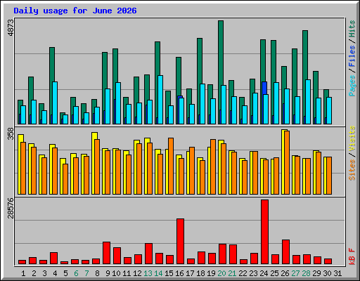 Daily usage for June 2026